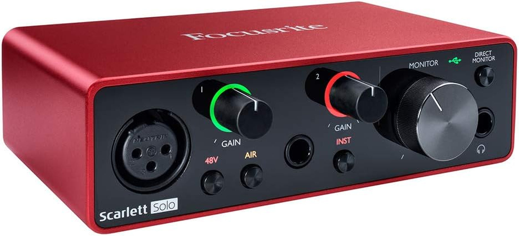 Scarlett Solo 3Rd Gen USB Audio Interface for Guitarists, Vocalists, Podcasters or Producers to Record and Playback Studio Quality Sound