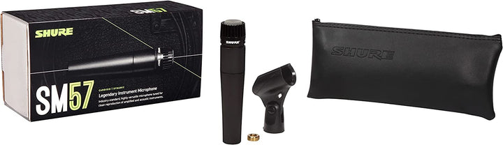 SM57 Pro XLR Dynamic Microphone - Professional Studio & Live Performance Cardioid Mic for Instruments, Recording for Drums, Percussion, & Instrument Amplifier Miking (SM57-LC)