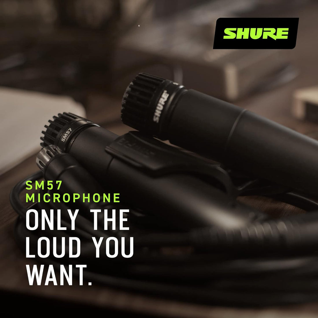 SM57 Pro XLR Dynamic Microphone - Professional Studio & Live Performance Cardioid Mic for Instruments, Recording for Drums, Percussion, & Instrument Amplifier Miking (SM57-LC)