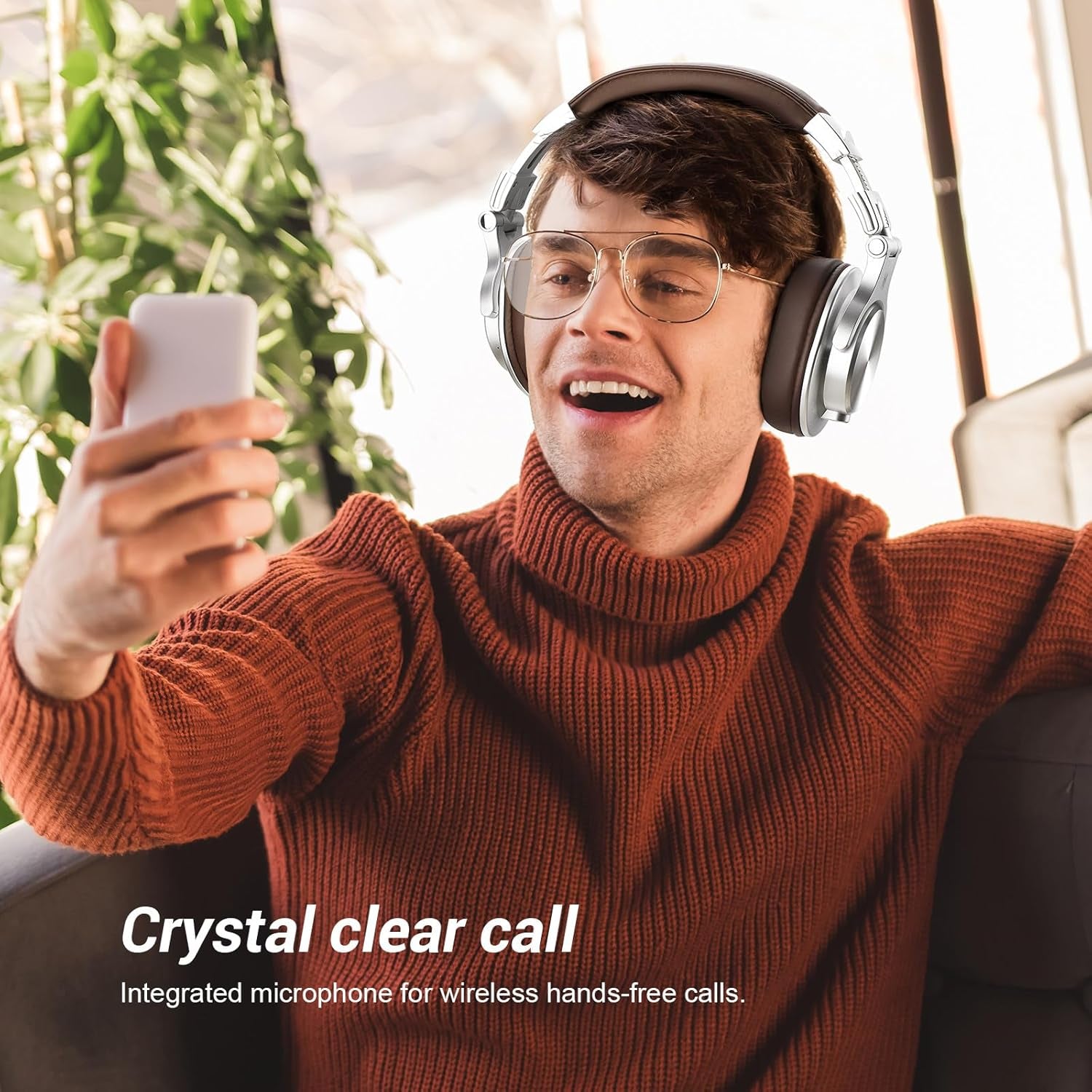 A70 Bluetooth over Ear Headphones, Wireless Headphones W/ 72H Playtime, Hi-Res, 3.5Mm/6.35Mm Wired Audio Jack for Studio Monitor & Mixing DJ E-Guitar AMP, Computer Laptop PC Tablet - Silver