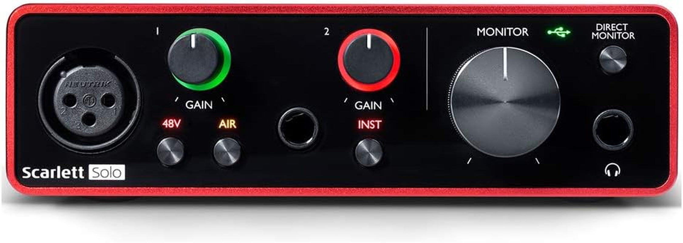 Scarlett Solo 3Rd Gen USB Audio Interface for Guitarists, Vocalists, Podcasters or Producers to Record and Playback Studio Quality Sound