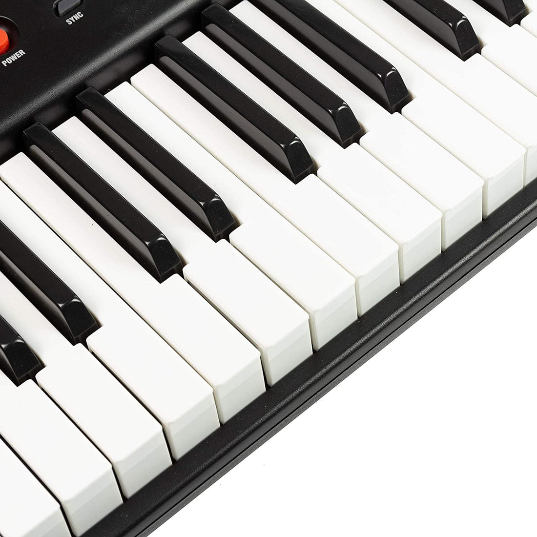 Compact 61 Key Keyboard with Sheet Music Stand, Power Supply, Piano Note Stickers & Simply Piano Lessons