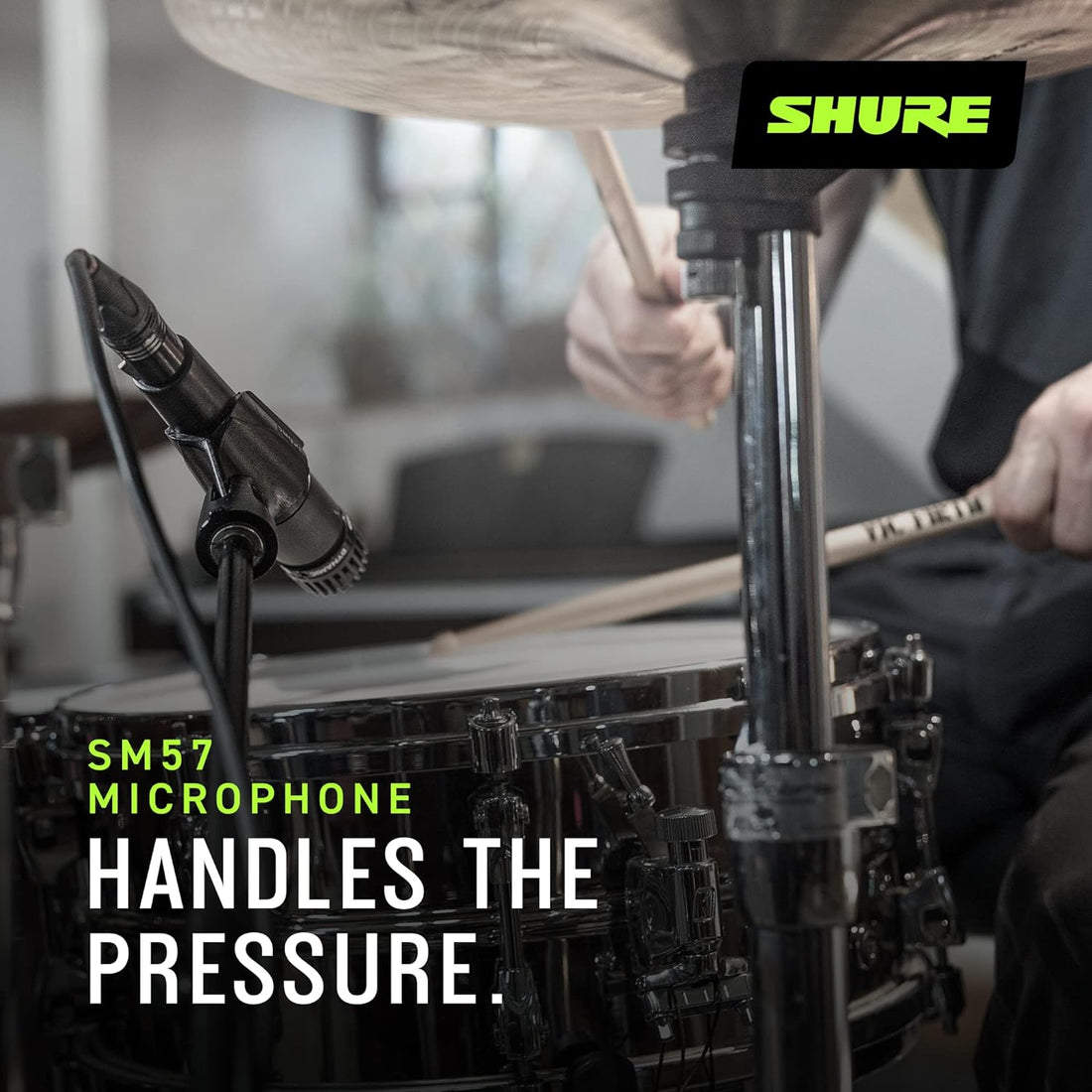 SM57 Pro XLR Dynamic Microphone - Professional Studio & Live Performance Cardioid Mic for Instruments, Recording for Drums, Percussion, & Instrument Amplifier Miking (SM57-LC)